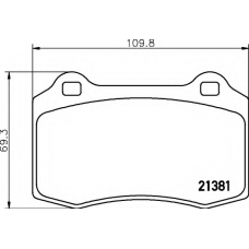 8DB 355 012-981 HELLA Комплект тормозных колодок, дисковый тормоз