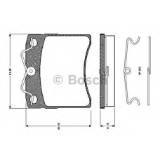 0 986 TB2 669 BOSCH Комплект тормозных колодок, дисковый тормоз
