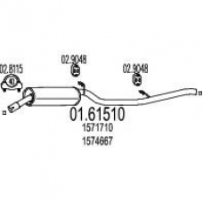 01.61510 MTS Глушитель выхлопных газов конечный