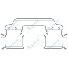 KIT1041 APEC Комплектующие, тормозные колодки