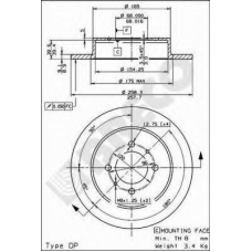 BS 7465 BRECO Тормозной диск