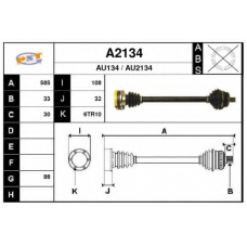 A2134 SNRA Приводной вал