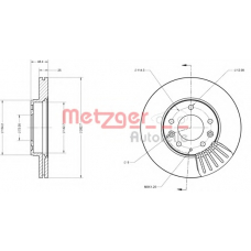 6110159 METZGER Тормозной диск