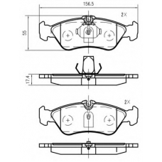 K618800 Vema Комплект тормозных колодок, дисковый тормоз