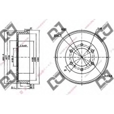 BR1010 DJ PARTS Тормозной барабан