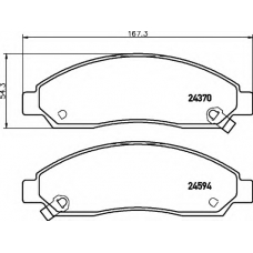 8DB 355 013-291 HELLA Комплект тормозных колодок, дисковый тормоз