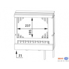 8FH 351 311-241 HELLA Теплообменник, отопление салона