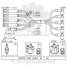 4.8572 FACET Комплект проводов зажигания