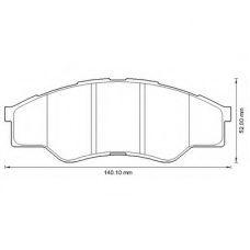 572642B BENDIX Комплект тормозных колодок, дисковый тормоз