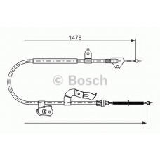 1 987 477 951 BOSCH Трос, стояночная тормозная система