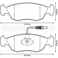 571509B BENDIX Комплект тормозных колодок, дисковый тормоз