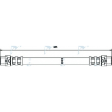 HOS3589 APEC Тормозной шланг