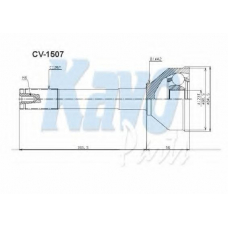 CV-1507 KAVO PARTS Шарнирный комплект, приводной вал