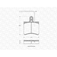 363702160782 MAGNETI MARELLI Комплект тормозных колодок, дисковый тормоз