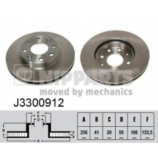 J3300912 NIPPARTS Тормозной диск