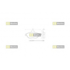 BD S082 STARLINE Комплект тормозных колодок, дисковый тормоз
