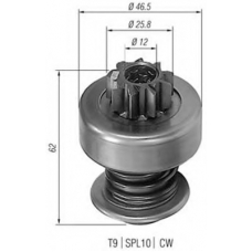 940113020089 MAGNETI MARELLI Ведущая шестерня, стартер