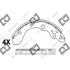 BS1016 DJ PARTS Комплект тормозных колодок