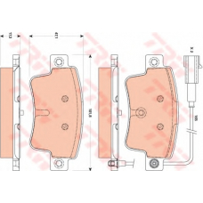 GDB1872 TRW Комплект тормозных колодок, дисковый тормоз