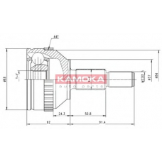 6712 KAMOKA Шарнирный комплект, приводной вал