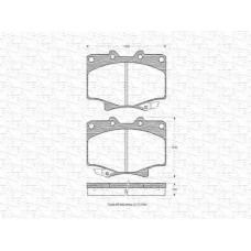 363702160589 MAGNETI MARELLI Комплект тормозных колодок, дисковый тормоз