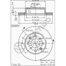 09.3102.20 BREMBO Тормозной диск