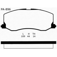 J PA-896AF JAPANPARTS Комплект тормозных колодок, дисковый тормоз