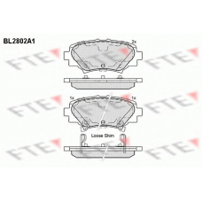 BL2802A1 FTE Комплект тормозных колодок, дисковый тормоз