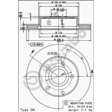 09.8852.10 BREMBO Тормозной диск