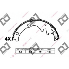 BS1408 DJ PARTS Комплект тормозных колодок