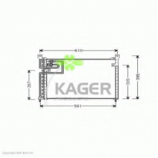 94-6242 KAGER Конденсатор, кондиционер