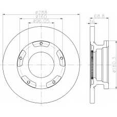 8DD 355 120-181 HELLA PAGID Тормозной диск