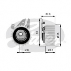T43043 GATES Натяжной ролик, ремень грм
