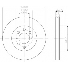 MDC1734 MINTEX Тормозной диск