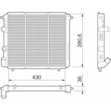 350213251000 MAGNETI MARELLI Радиатор, охлаждение двигателя