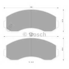 0 986 AB3 030 BOSCH Комплект тормозных колодок, дисковый тормоз