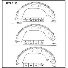 ABS0110 Allied Nippon Колодки тормозные барабанные