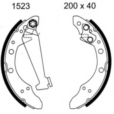 01523 BSF Комплект тормозных колодок