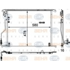 8FC 351 301-174 HELLA Конденсатор, кондиционер