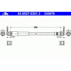 83.6527-0301.3 ATE Тормозной шланг