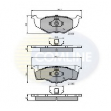 CBP0707 COMLINE Комплект тормозных колодок, дисковый тормоз