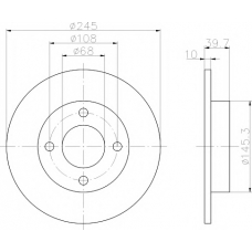 8DD 355 100-621 HELLA PAGID Тормозной диск