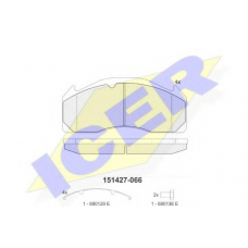 151427 G ICER Комплект тормозных колодок, дисковый тормоз