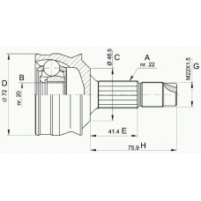 CVJ5064.10 OPEN PARTS Шарнирный комплект, приводной вал