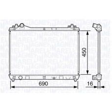 350213136300 MAGNETI MARELLI Радиатор, охлаждение двигателя