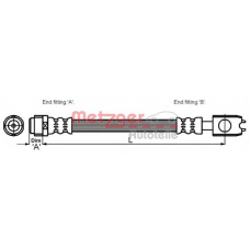 4116215 METZGER Тормозной шланг