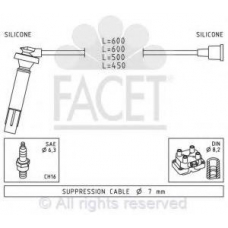 4.7100 FACET Комплект проводов зажигания
