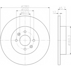 8DD 355 115-811 HELLA Тормозной диск