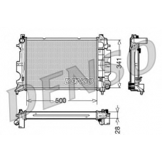 DRM25011 DENSO Радиатор, охлаждение двигателя