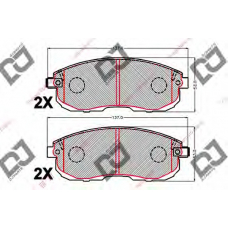 BP2147 DJ PARTS Комплект тормозных колодок, дисковый тормоз